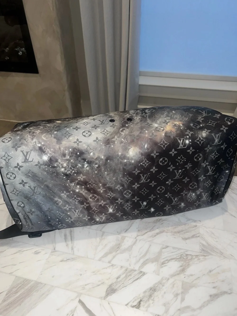 Louis Vuitton Black Galaxy Monogram Keepall Duffel